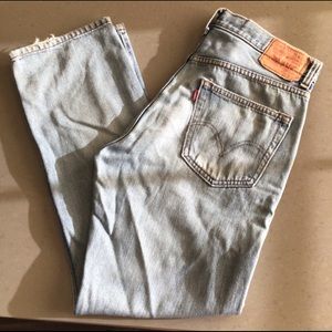 Levi's 505 Regular Fit Men's Denim Blue Jeans Size 34/32